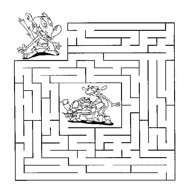Coloring Complex maze. Category the labyrinth. Tags:  mazes, games.