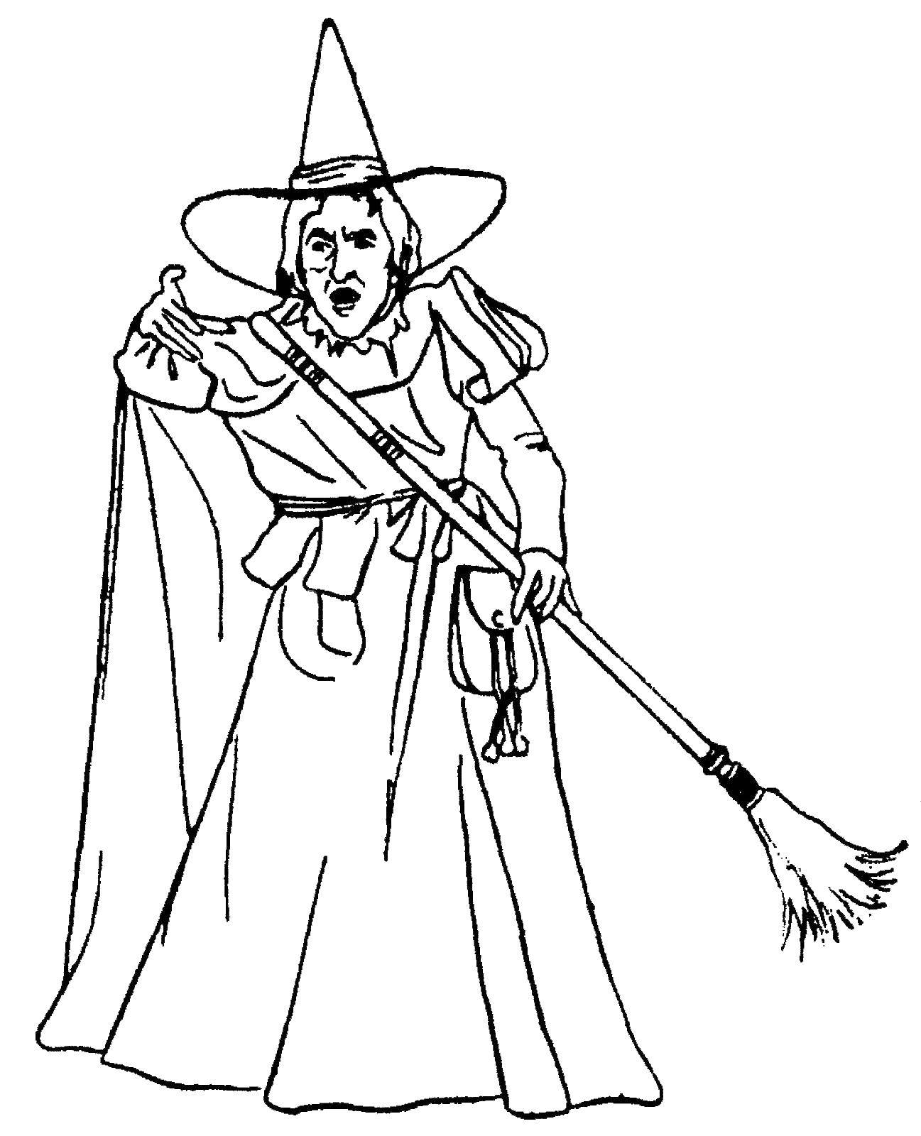 Coloring The old witch. Category witch. Tags:  witches.