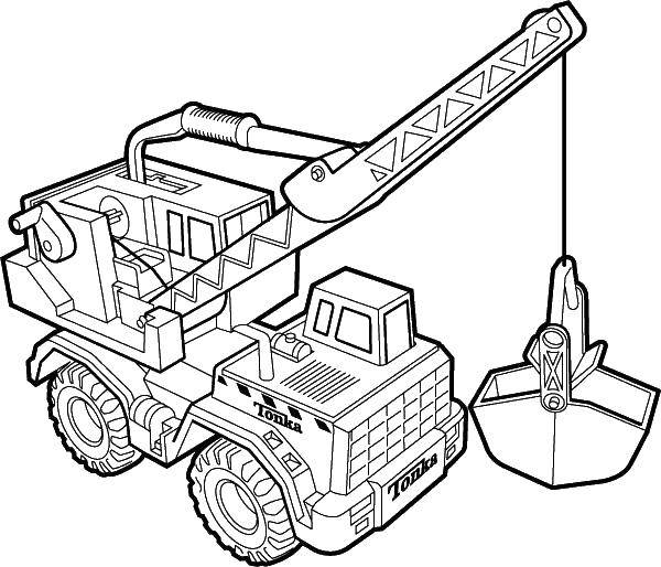 Coloring Construction equipment. Category Crane. Tags:  crane, construction, machinery.
