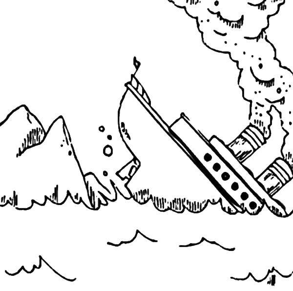 online coloring pages coloring page sinking ship ship