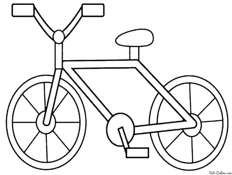 Название: Раскраска Велосипедик. Категория: раскраски. Теги: Транспорт, велосипед.