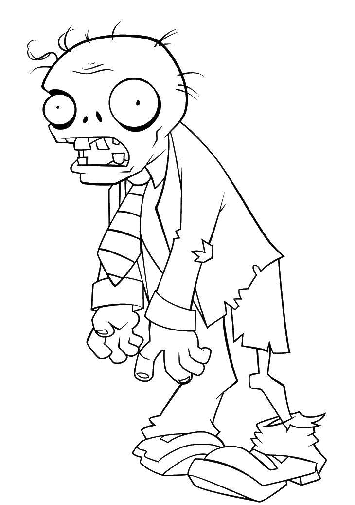 Coloring Angry zombies. Category Zombie vs plants. Tags:  zombie, zombies vs plants, cartoons.