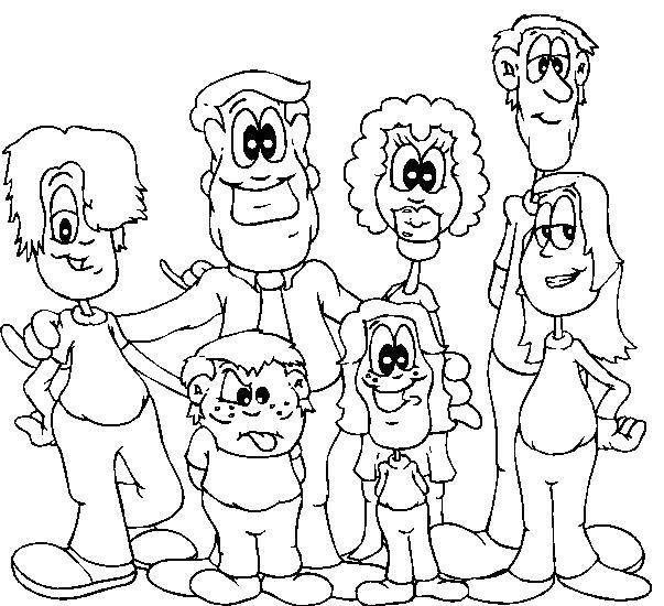 Coloring The members of the family. Category Family tree. Tags:  Family, parents, children.