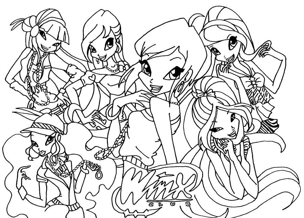 Coloring Fairies of winx club. Category Winx. Tags:  Winx, Pixie.