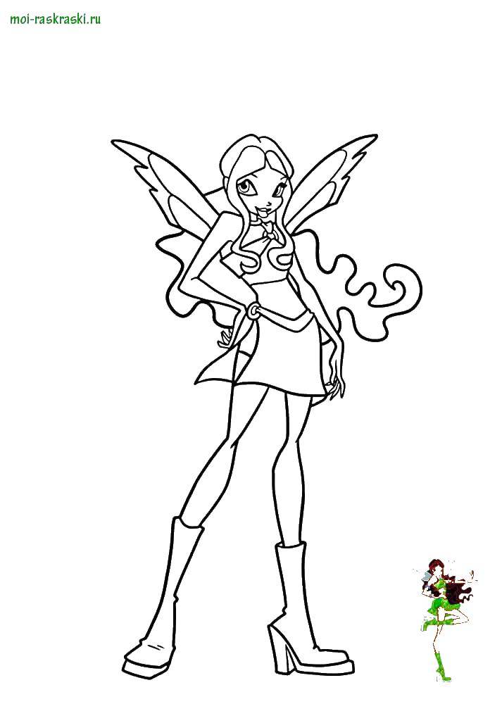 Coloring Flora. Category Winx. Tags:  Flora, Winx fairies.