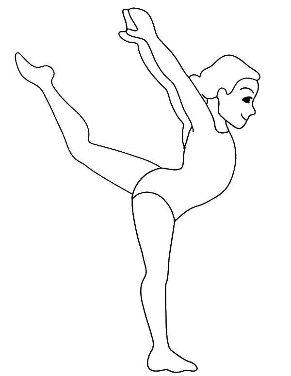 Coloring Gymnast dancing. Category gymnastics. Tags:  Sports, gymnastics.