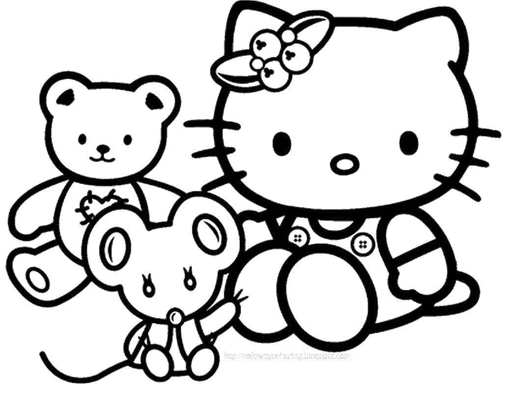 Coloring Kitty with toys. Category Hello Kitty. Tags:  Hello Kitty.
