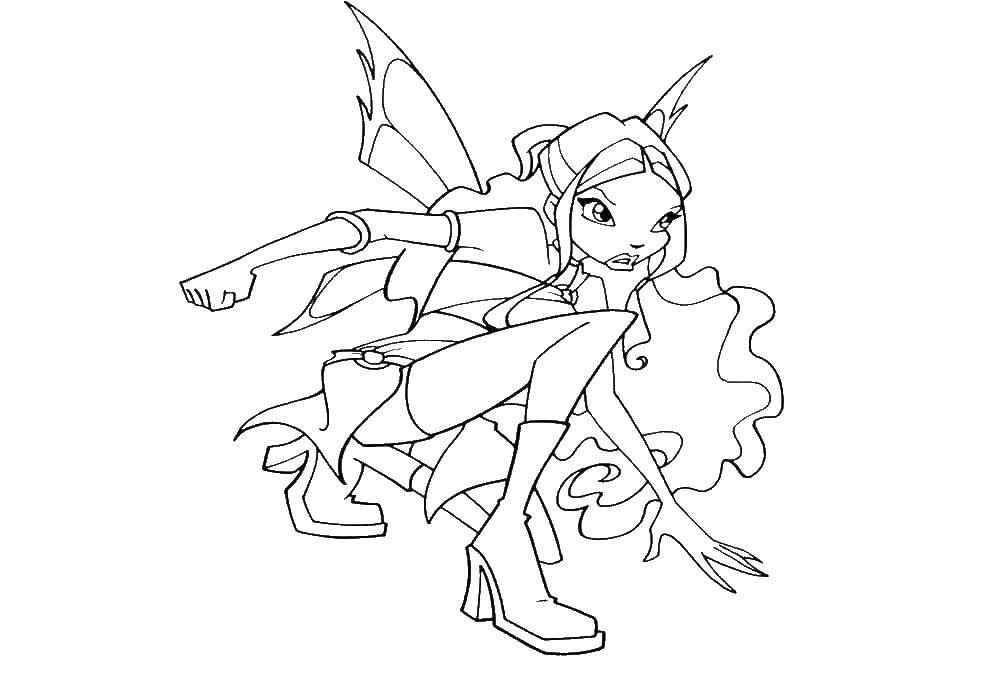 Coloring Layla, the fairy of winx club. Category Winx. Tags:  Leila, Winx.