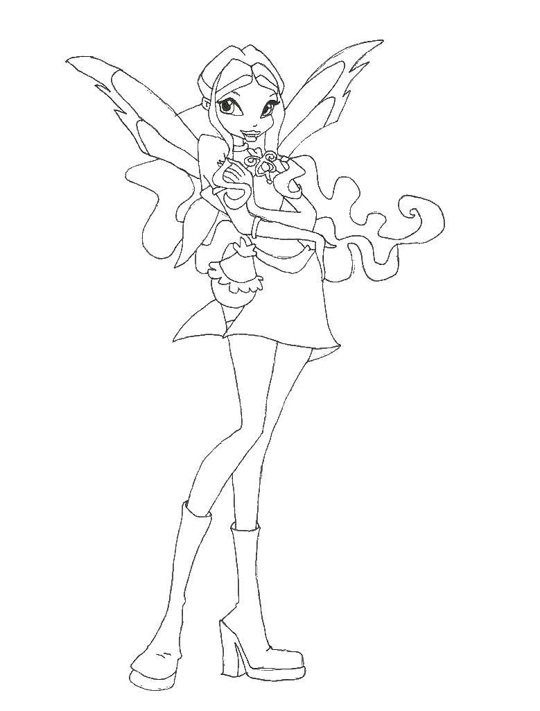 Coloring Layla, the fairy of winx club. Category Winx. Tags:  Leila, Winx.