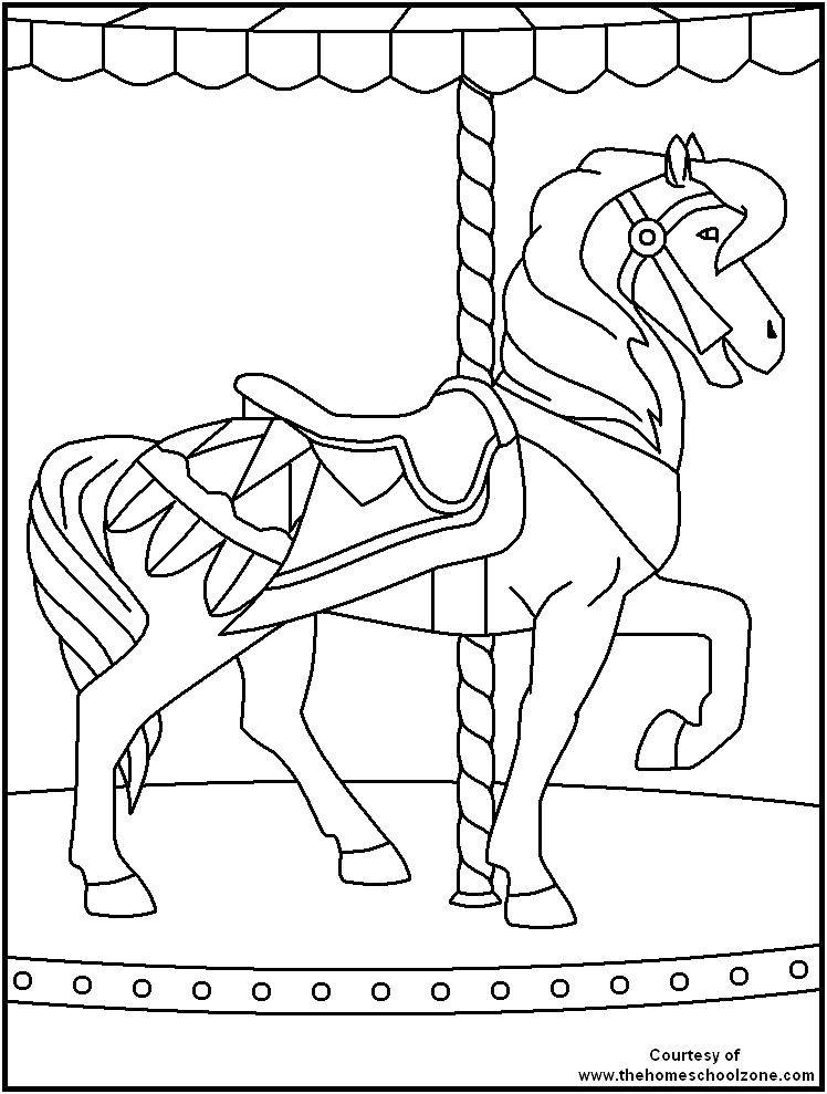 Coloring Horse amusement. Category horse. Tags:  horse, amusement.