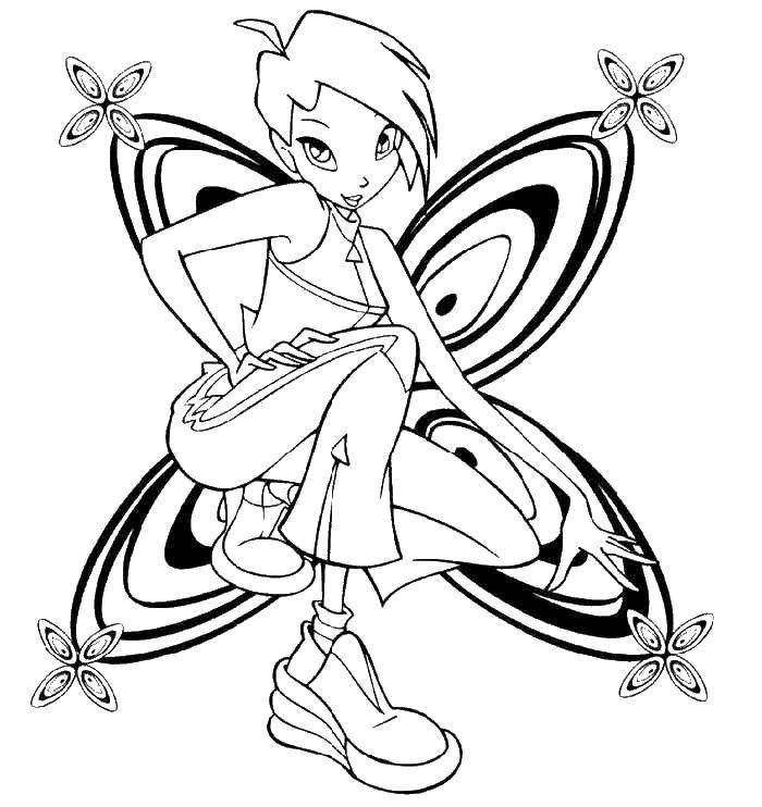 Coloring Muse. Category Winx. Tags:  fairy, Winx, Musa.
