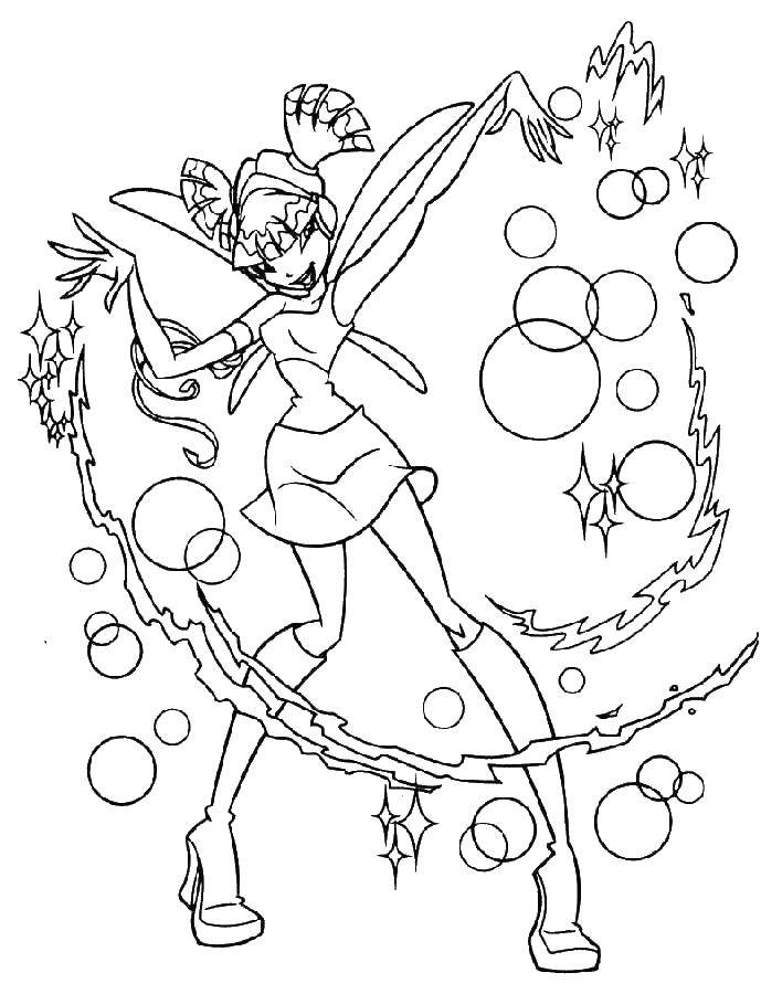 Coloring Muse. Category Winx. Tags:  fairy, Winx, Musa.
