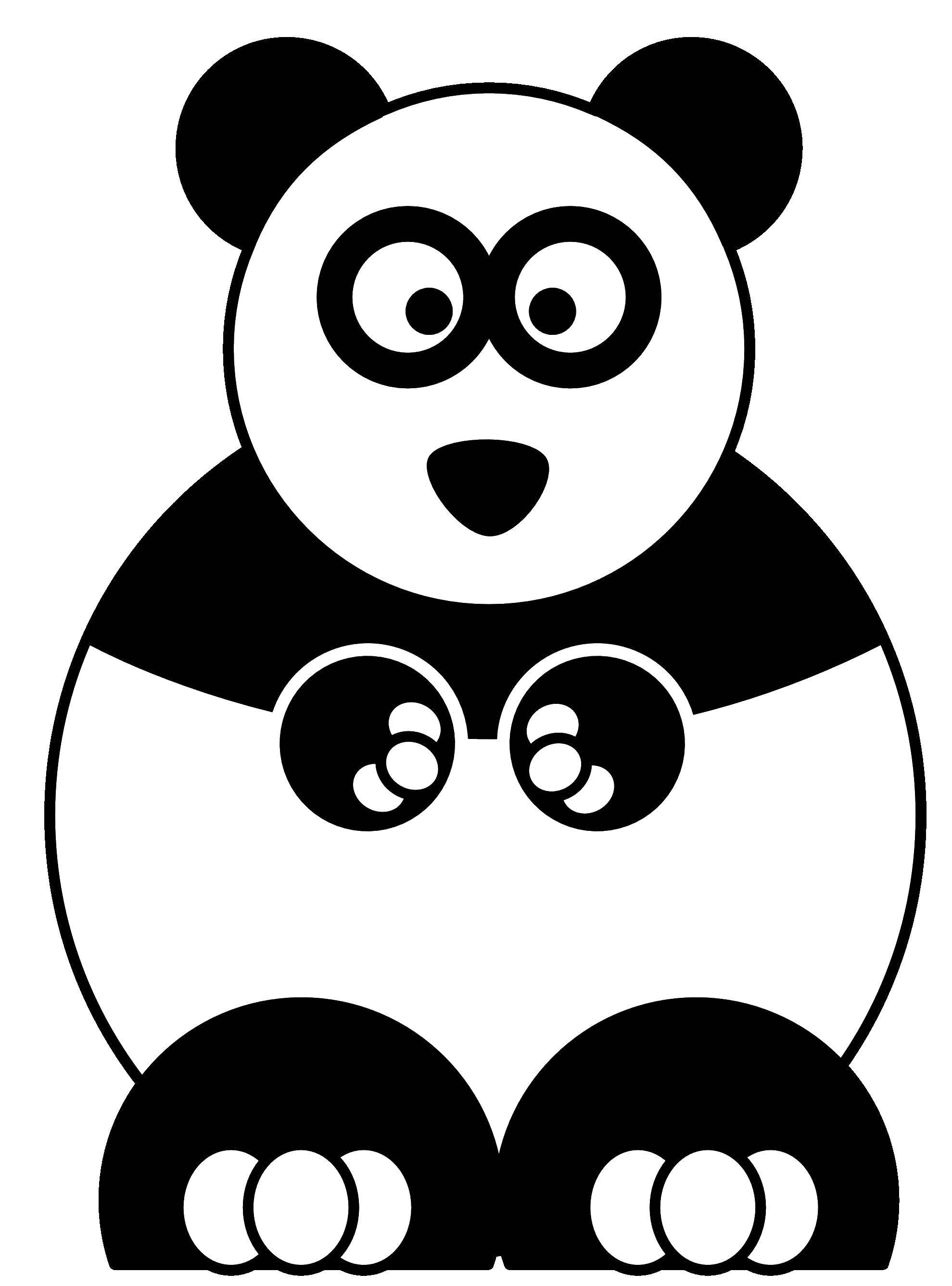 Название: Раскраска Панда. Категория: Кирби. Теги: кирби, панда.