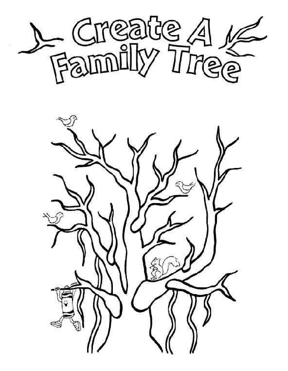 Название: Раскраска Создай семейное древо. Категория: Семейное дерево. Теги: Семья, родители, дети.