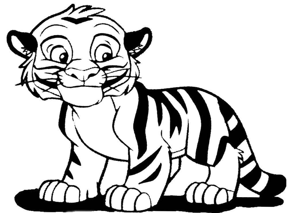 Coloring Tiger from the disney cartoon. Category Disney cartoons. Tags:  Disney, tiger.