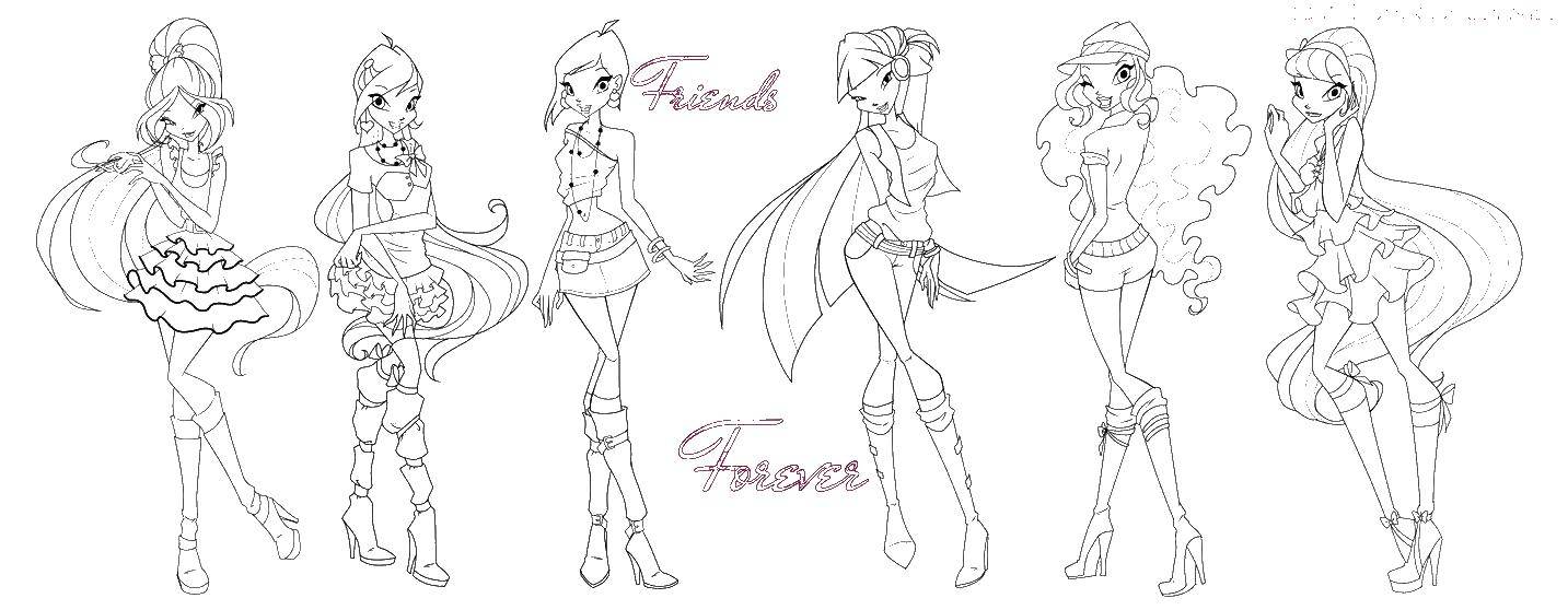 Coloring Winx. Category Winx. Tags:  winx, winx, forever friends.