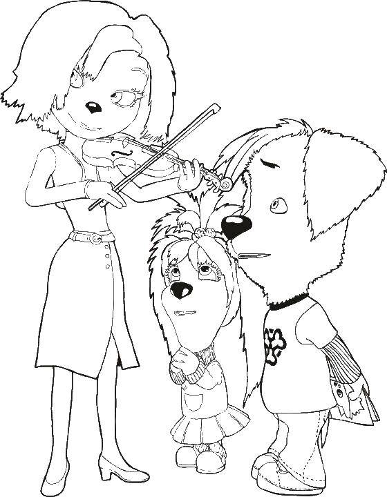 Coloring Barboskiny. Category Jackson. Tags:  barboskiny, cartoon, dogs.