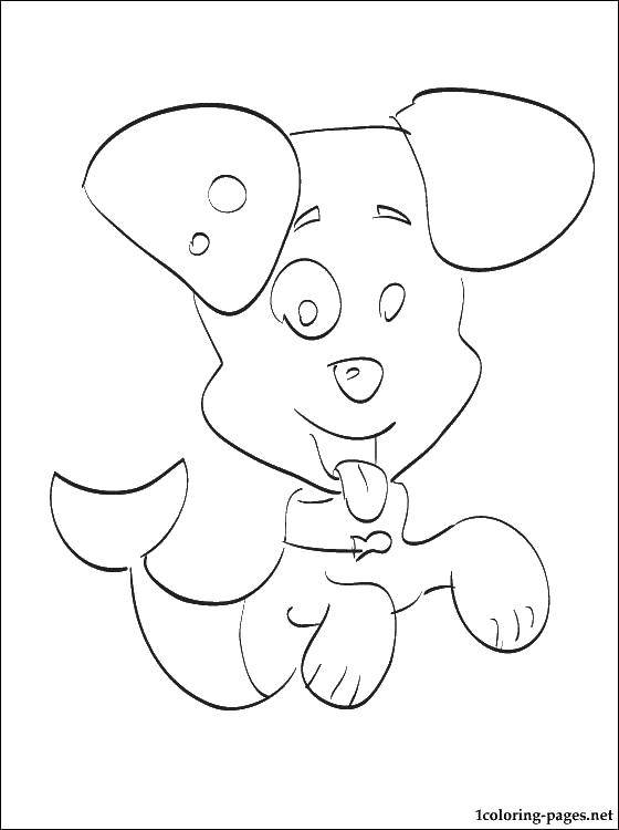 Coloring Dog. Category Cartoon character. Tags:  puppy, mermaid.
