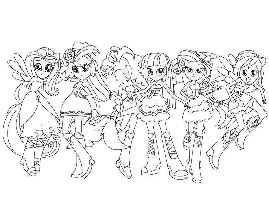 Coloring Equestria girls. Category my little pony. Tags:  equestria girls, pony.
