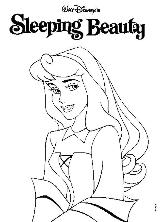 Coloring Sleeping beauty. Category Disney coloring pages. Tags:  Princess , sleeping, beauty, cartoons.