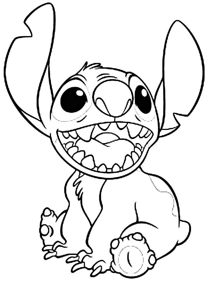 Coloring Stitch. Category Disney cartoons. Tags:  stich.