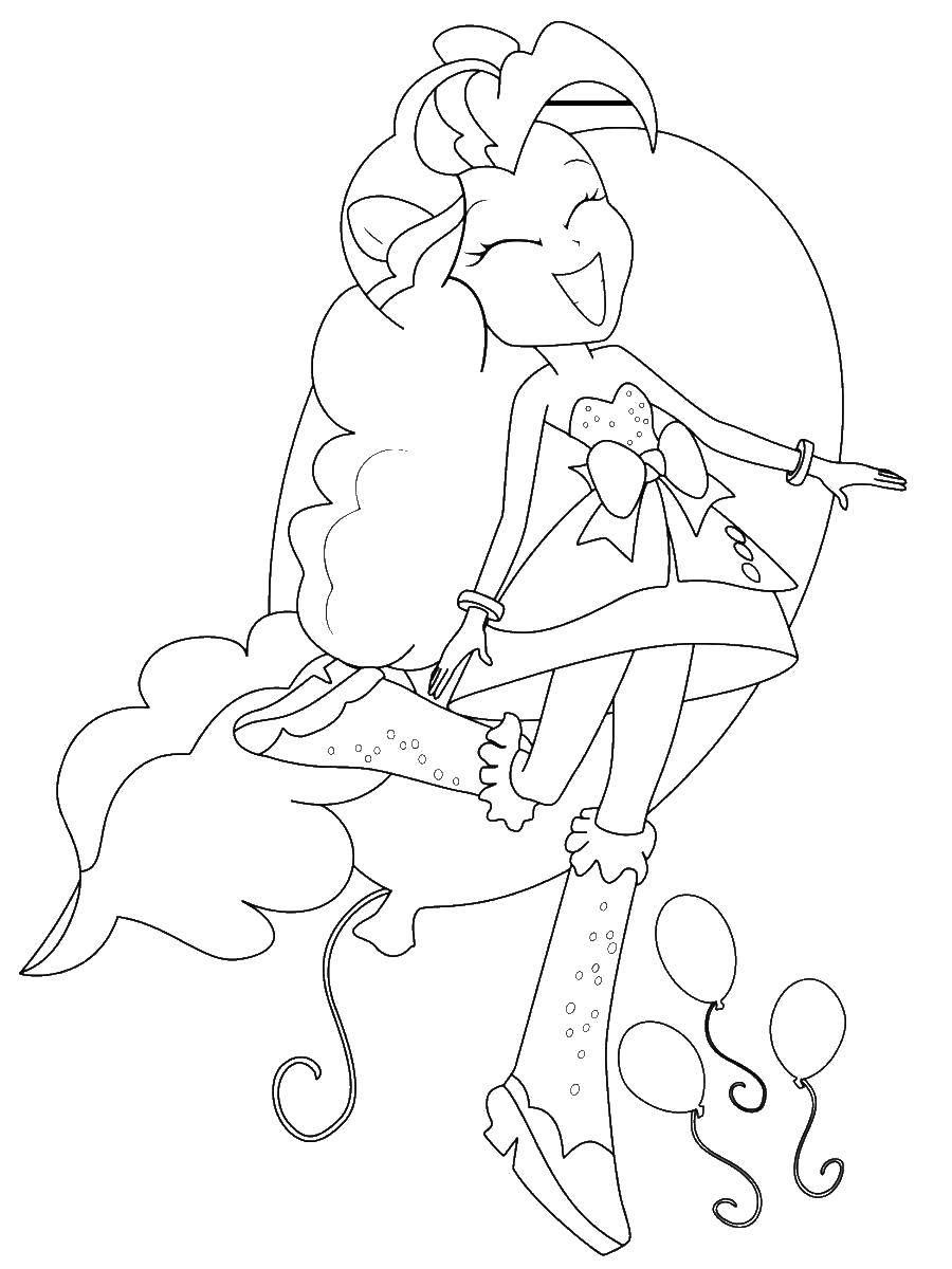 Coloring Funky fairy. Category fairies. Tags:  Fairy, tale.
