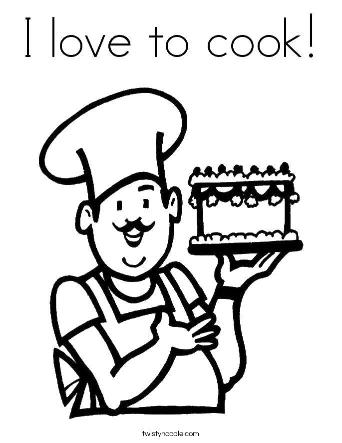 Опис: розмальовки  Я люблю готувати. Категорія: Готуємо їжу. Теги:  я люблю готувати, кухар.