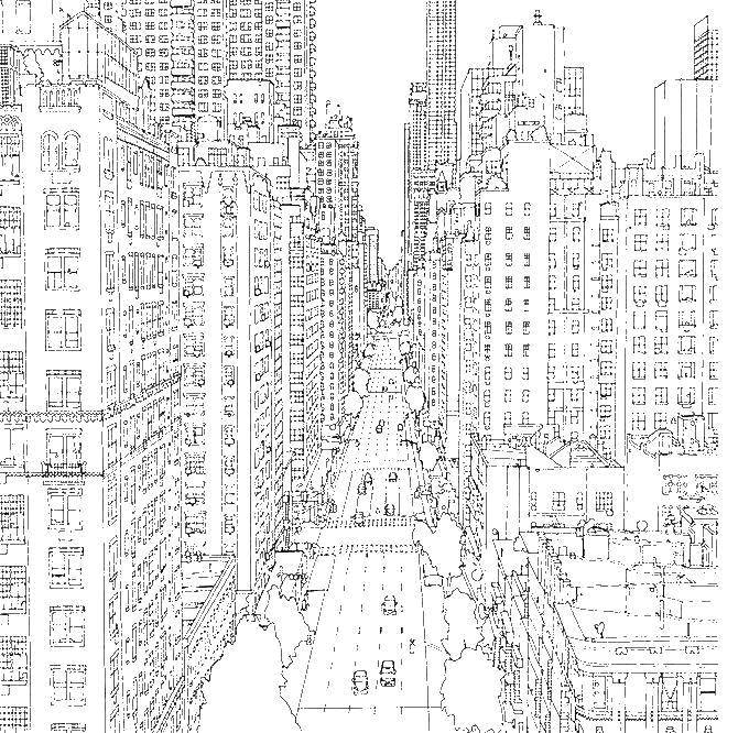 Coloring Big city. Category The city. Tags:  city, home.