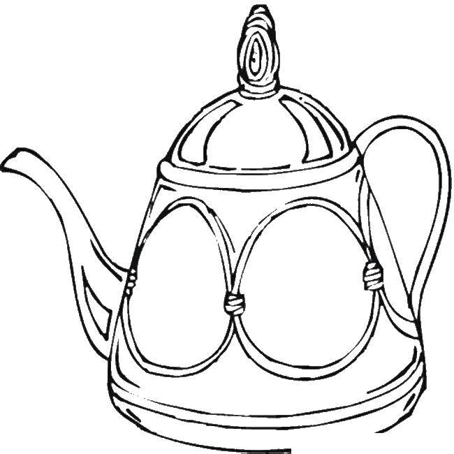 Coloring Kettle. Category Dishes. Tags:  kettle.