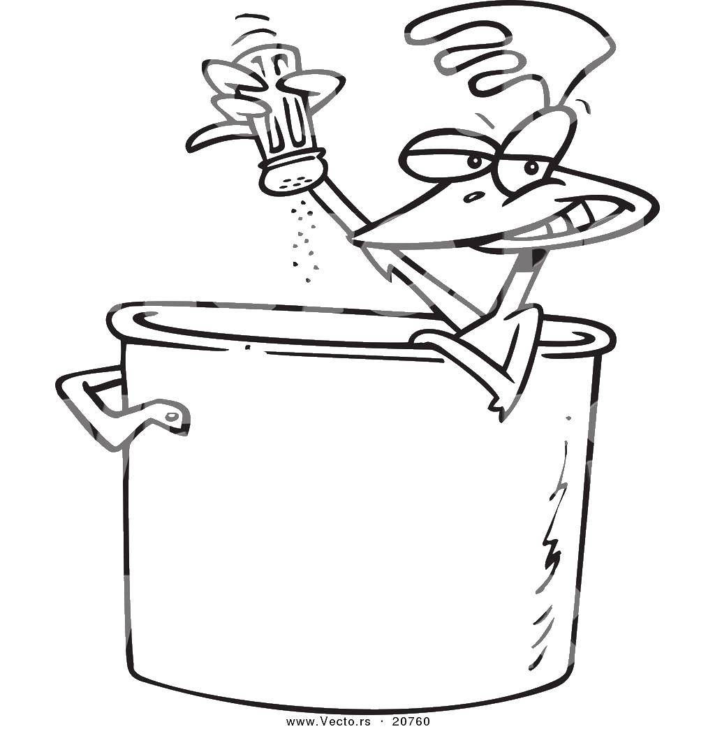 Coloring Woody. Category Cartoon character. Tags:  Woodpecker, woody, pan.