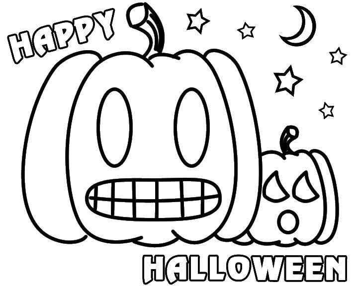 Coloring Halloween. Category Halloween. Tags:  Halloween, night, pumpkin, fear.