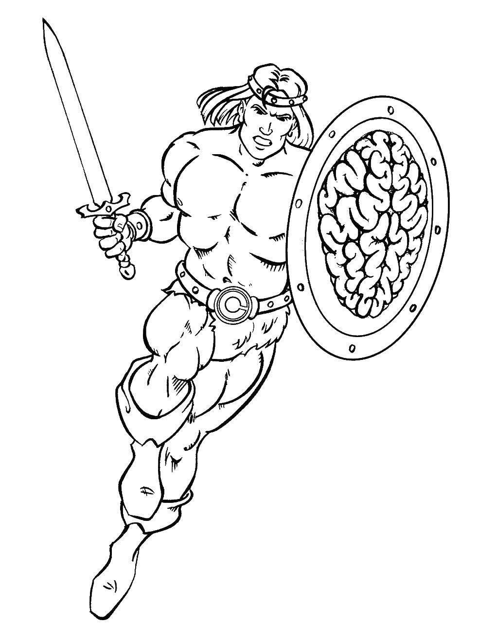 Online coloring pages Gladiator, poisk.