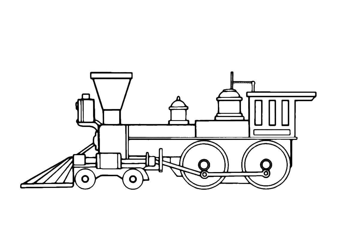 Coloring Locomotive. Category train. Tags:  train, locomotive.
