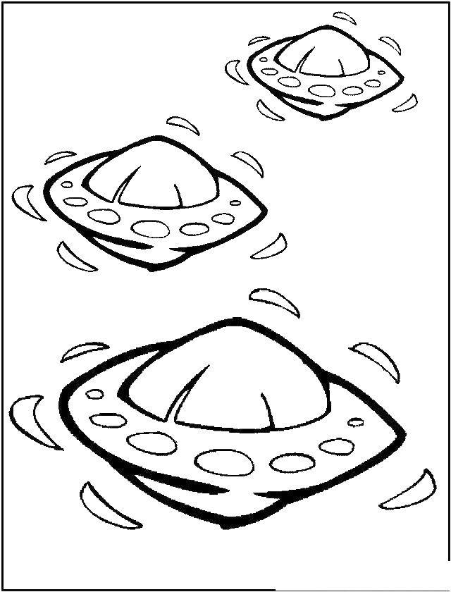 Coloring UFO. Category space. Tags:  space, UFO, saucer.