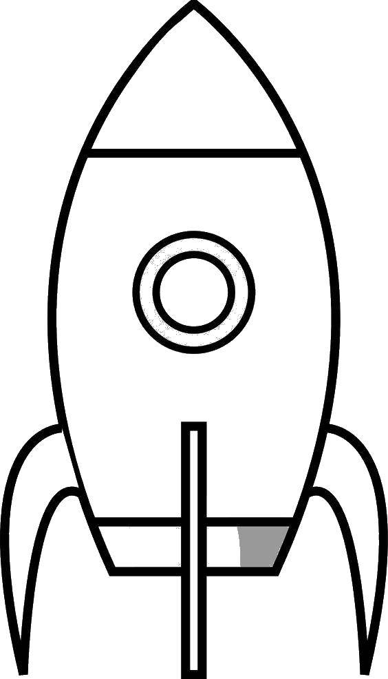 Название: Раскраска Ракета в космосе. Категория: Космос. Теги: космос, ракета.