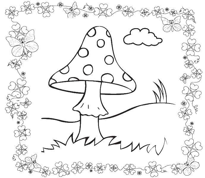 Coloring Mushroom. Category plants. Tags:  plants, fungus.