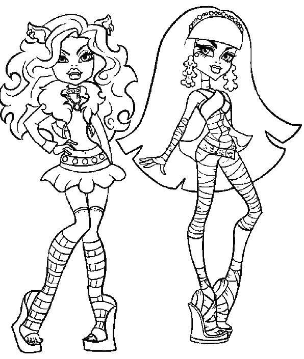 Coloring Monster high. Category Monster high. Tags:  monster high, cartoon, girls.