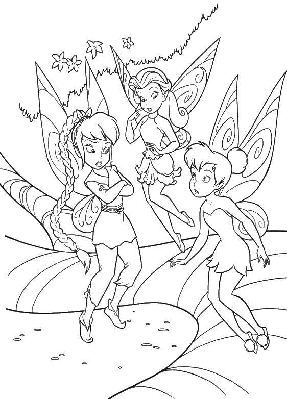 Coloring Fairies. Category fairies. Tags:  fairies , wings, girls.