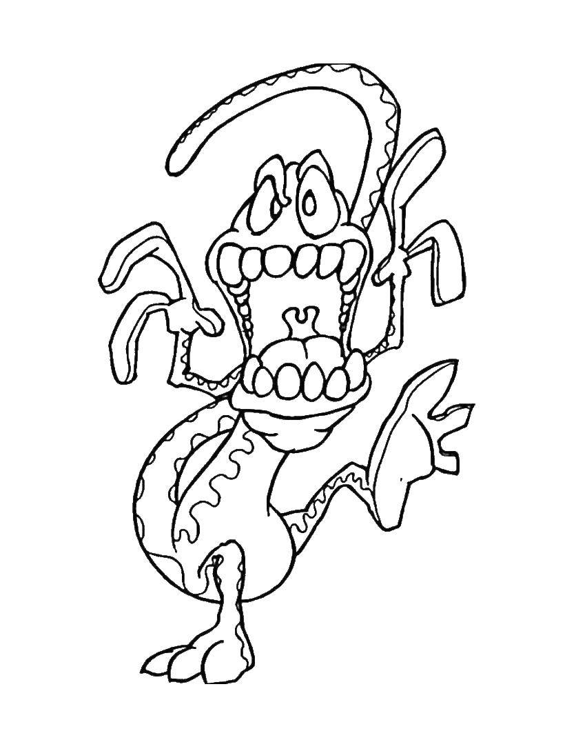 Coloring Monster. Category Monsters. Tags:  monster, crank.