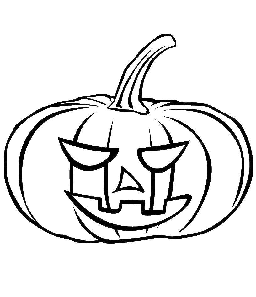 Coloring Halloween pumpkin. Category Halloween. Tags:  Halloween, Ghost, pumpkin.