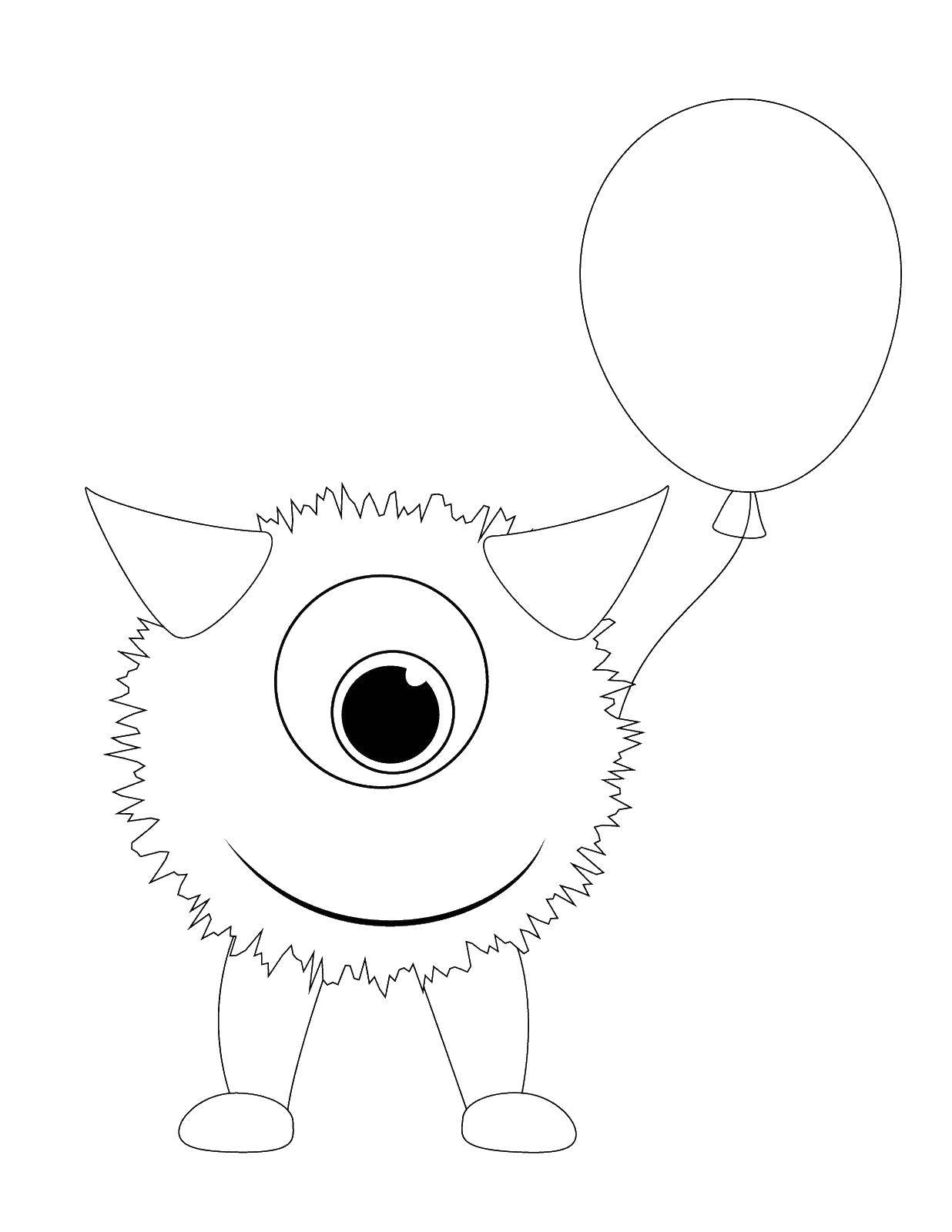 Coloring Monster ball. Category Monsters. Tags:  monster, balls.