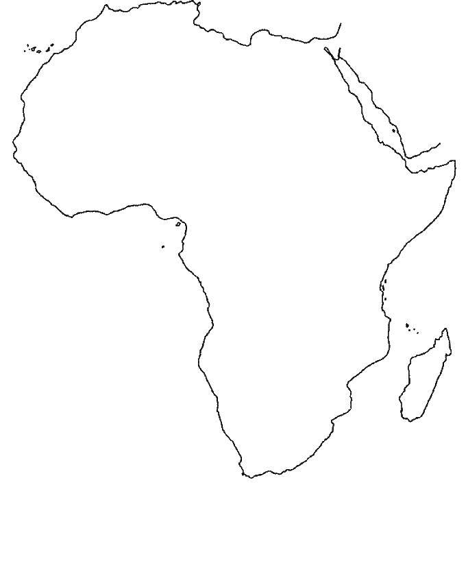 Название: Раскраска Африка. Категория: раскраски. Теги: мир, земля, континент, африка.