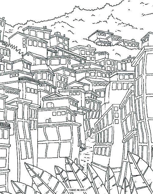 Coloring The city. Category the city. Tags:  city, house, road.