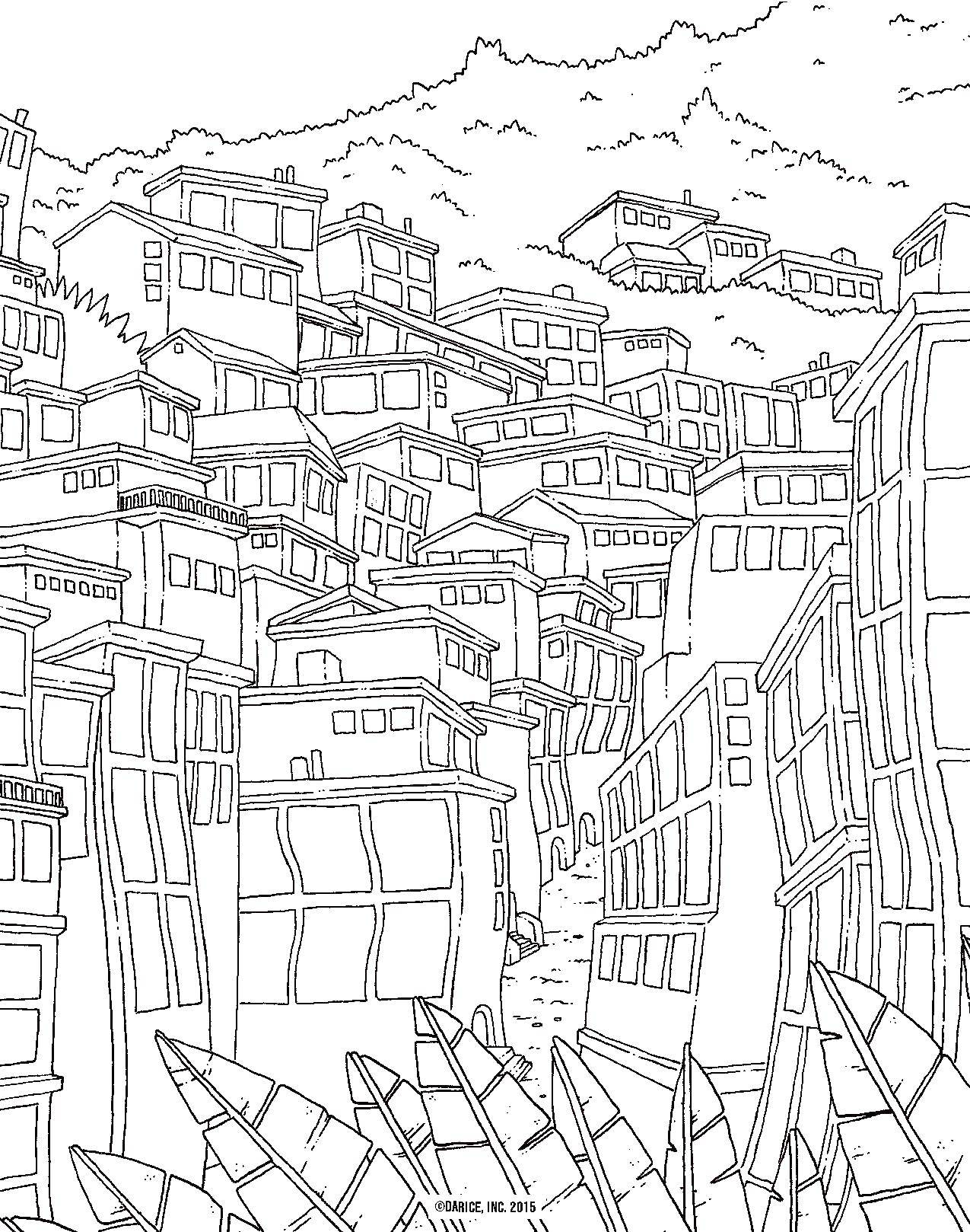 Coloring The city. Category the city. Tags:  city, home.