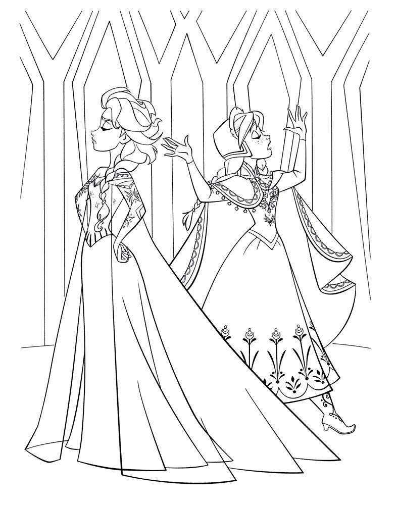 Coloring Cartoon characters cold heart . Category Disney coloring pages. Tags:  Disney, Elsa, frozen, Princess.