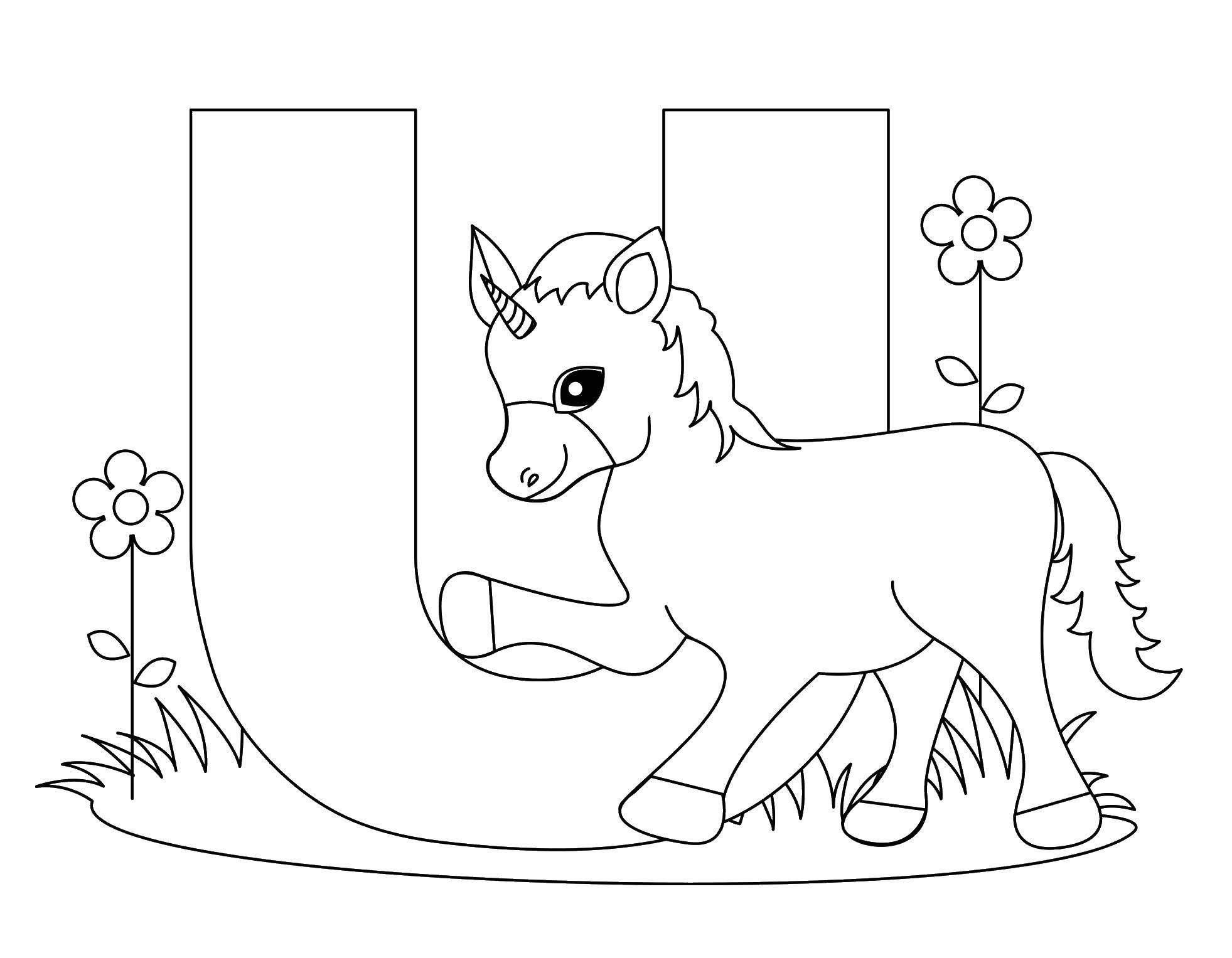 Coloring English alphabet with animals. Category English alphabet. Tags:  The alphabet, letters.
