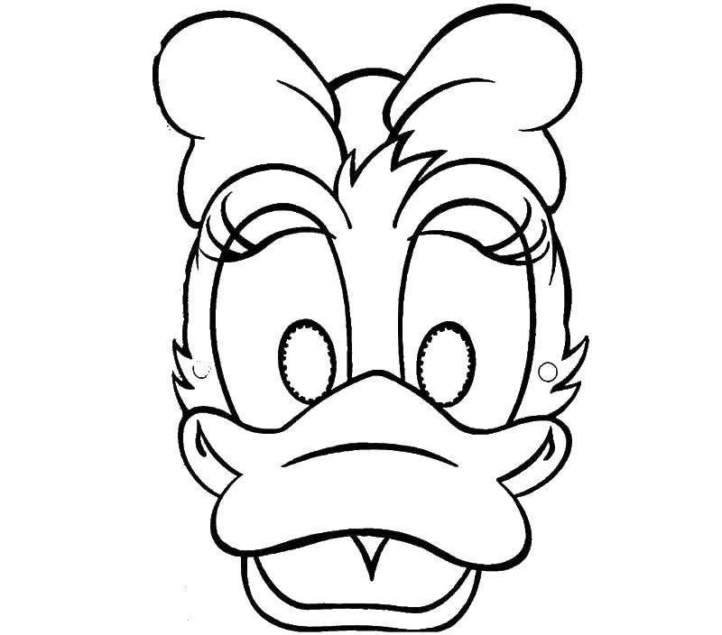 Coloring Mask Daisy duck. Category Masks . Tags:  mask, Daisy.