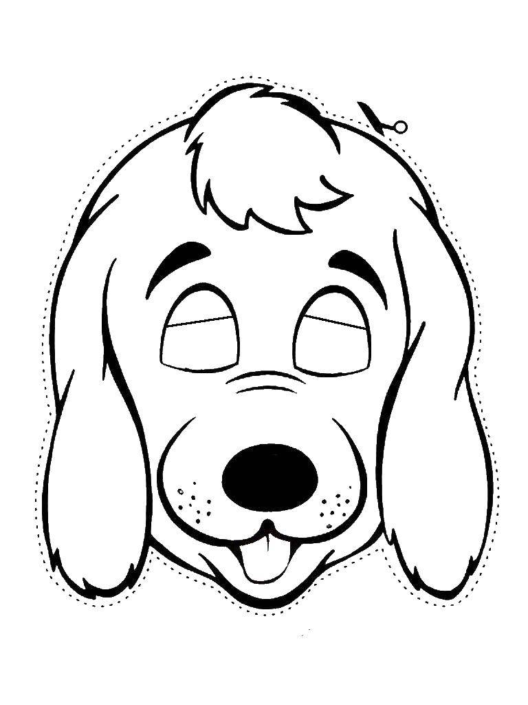 Название: Раскраска Маска собаки. Категория: Маски. Теги: маска, собака.