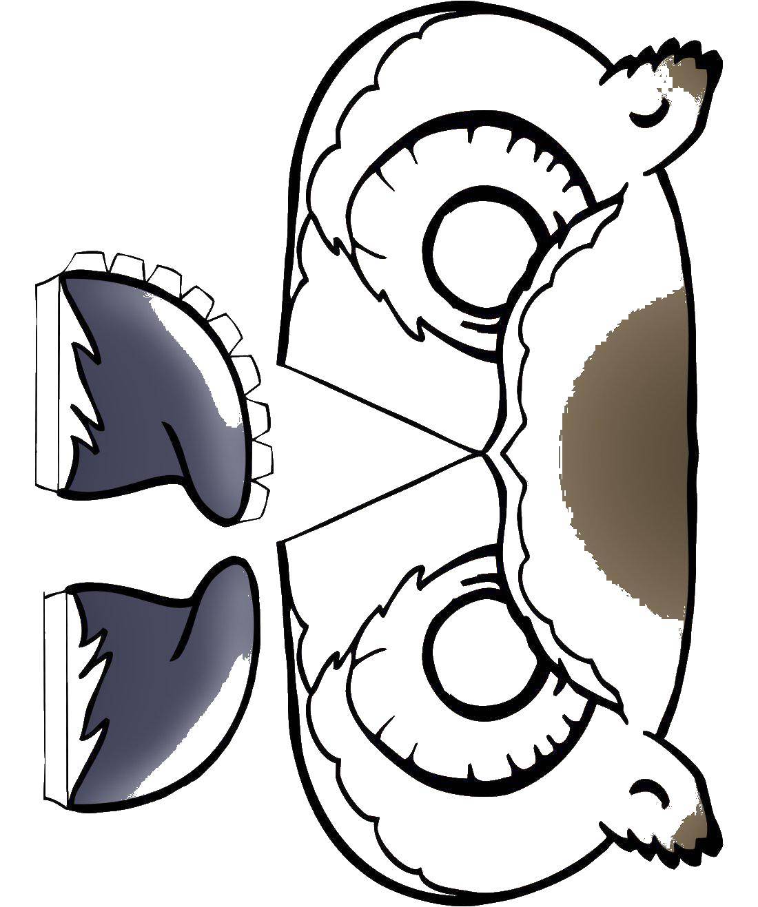 Coloring Mask owl. Category Masks . Tags:  mask, owl.