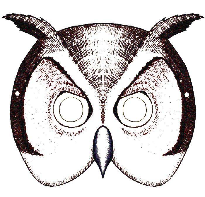 Название: Раскраска Маска совы. Категория: Маски. Теги: маска, совы.